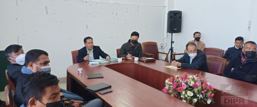 Zunheboto District Planning & Development Board meeting held at DC's Conference Hall on February 16. (DIPR Photo)